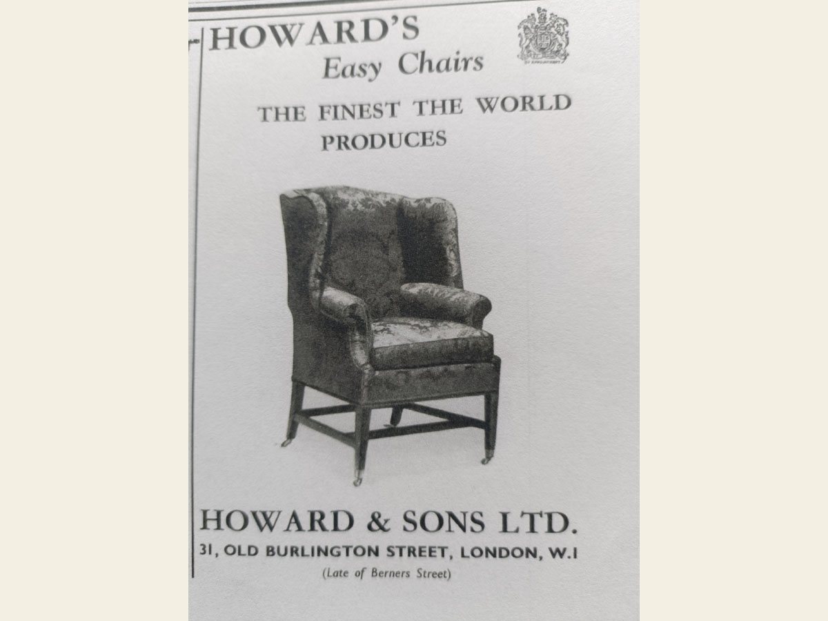 Howard & Sons Wing chair for sale